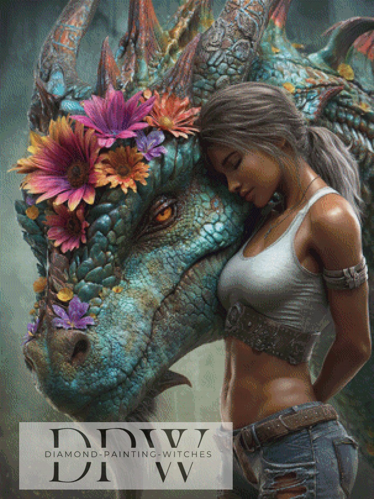 Drachenzähmerin by Elly_A.I 75x100cm mit 270 Farben DPW-2122