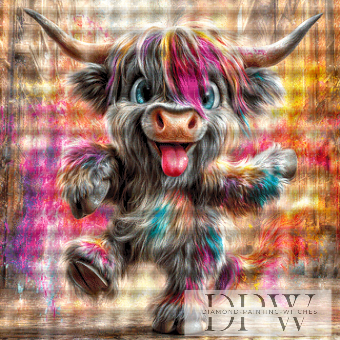 Partykuh by CreatiVart 80x80cm mit 320 Farben DPW-072