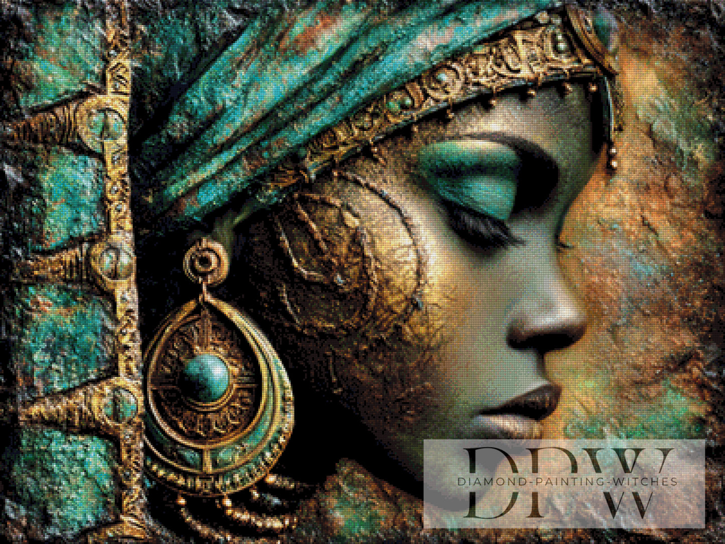 Turquoise Spirit by Casalla Vendetta 100x75cm mit 210 Farben DPW-1003