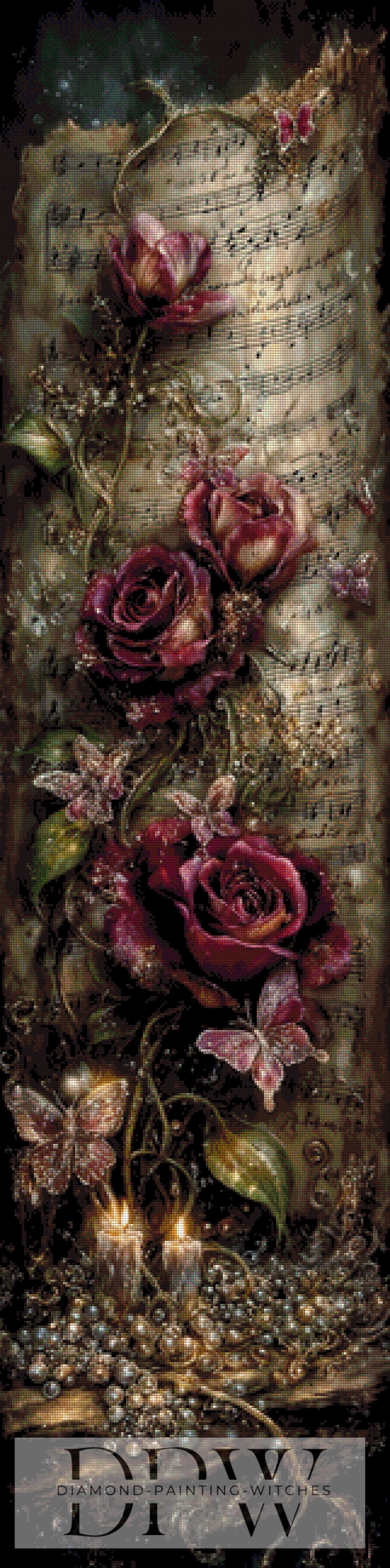 Red Roses Symphonie by Pixxel Pics 50x150cm mit 230 Farben DPW-1010