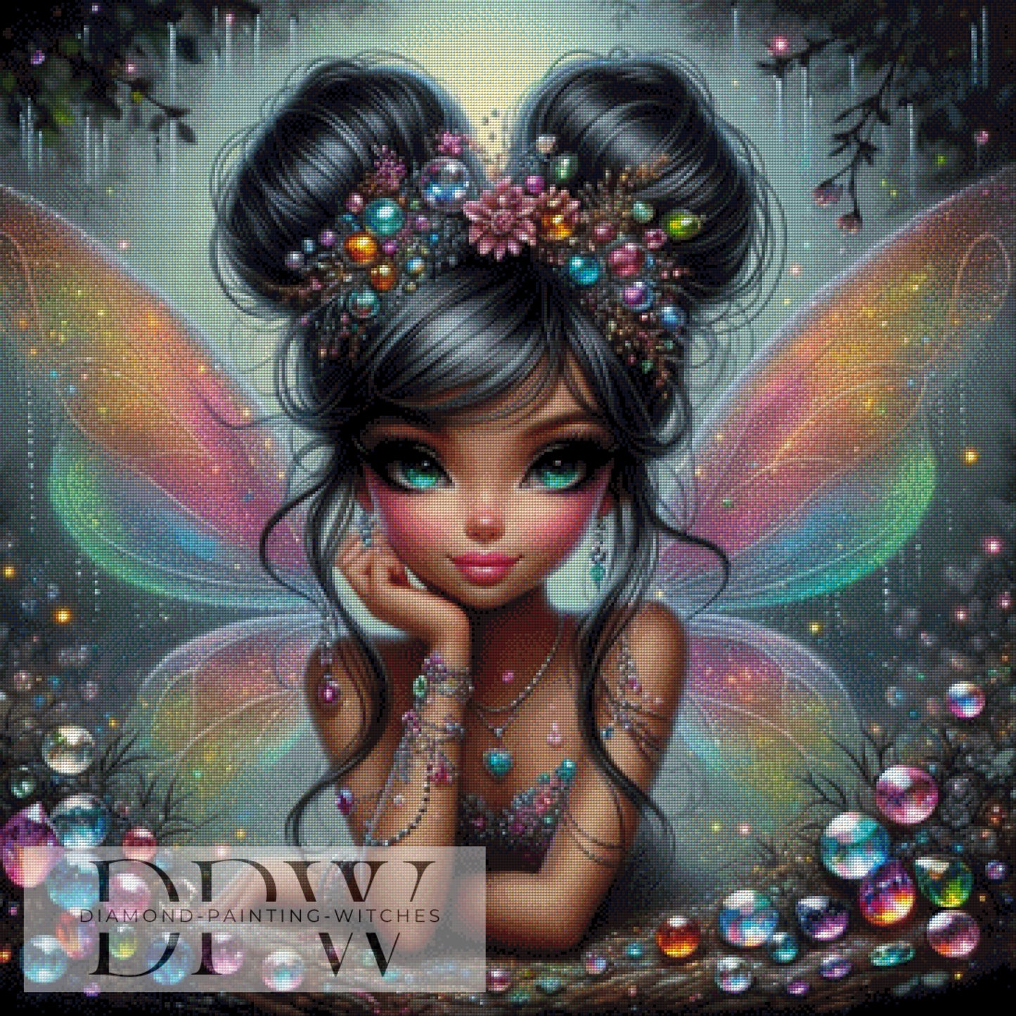 Elfriede Edelstein by CreatiVart, 90x90cm mit 315 Farben DPW-1026