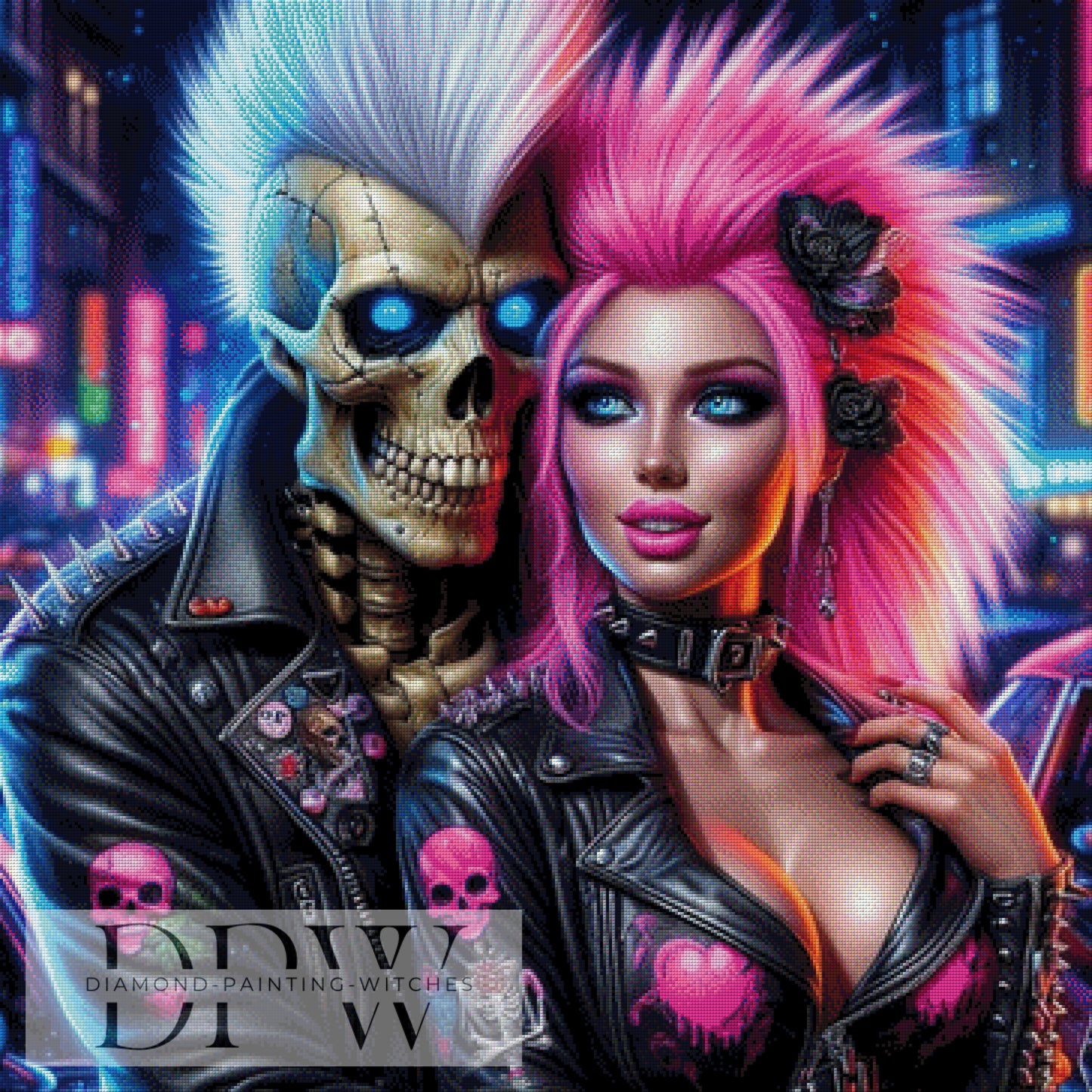 Cyber Love by Casalla Vendetta, 90x90cm mit 320 Farben DPW-1044