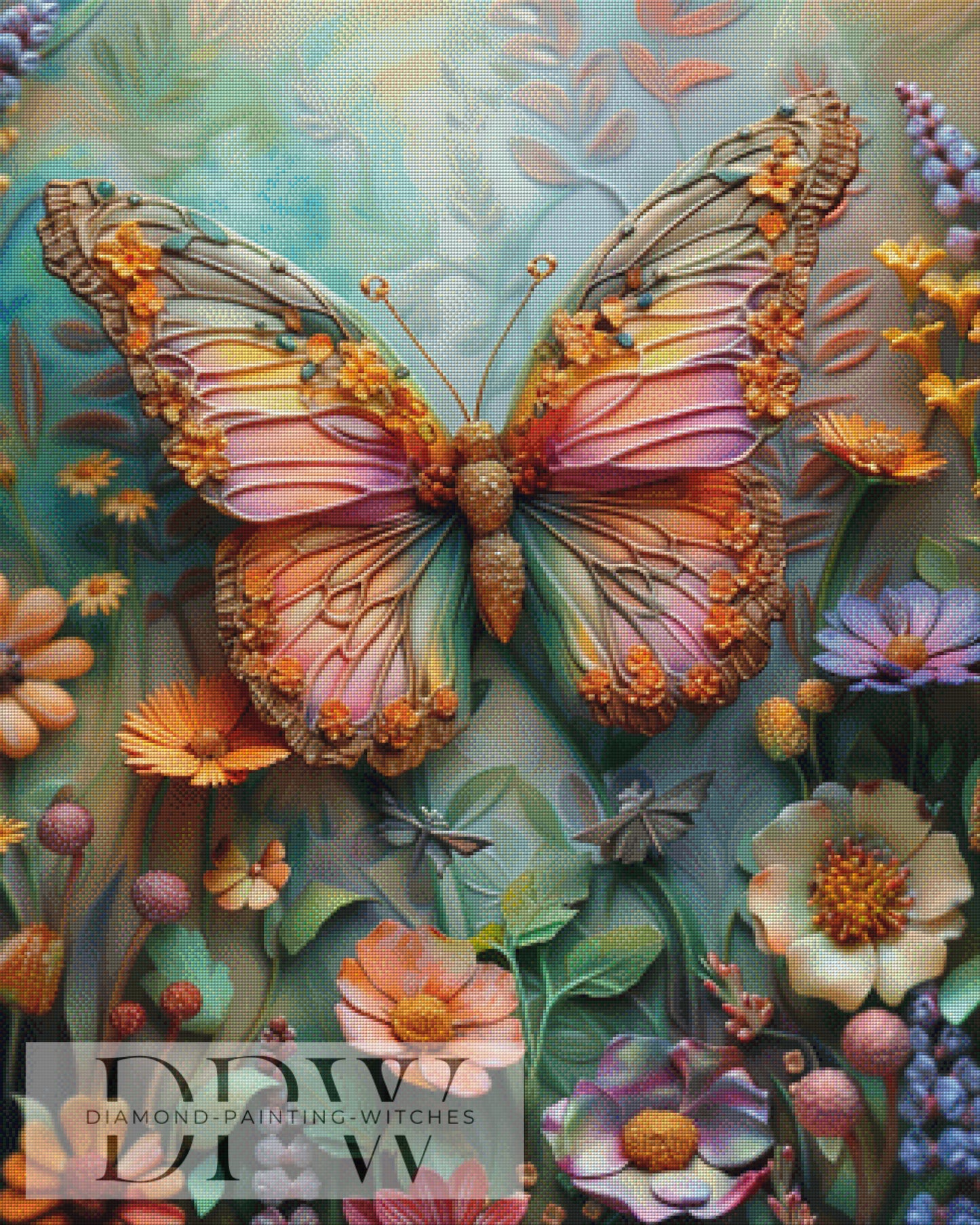 Wonderbutterfly by Elly_A.I 80x100cm mit 320 Farben DPW-1047
