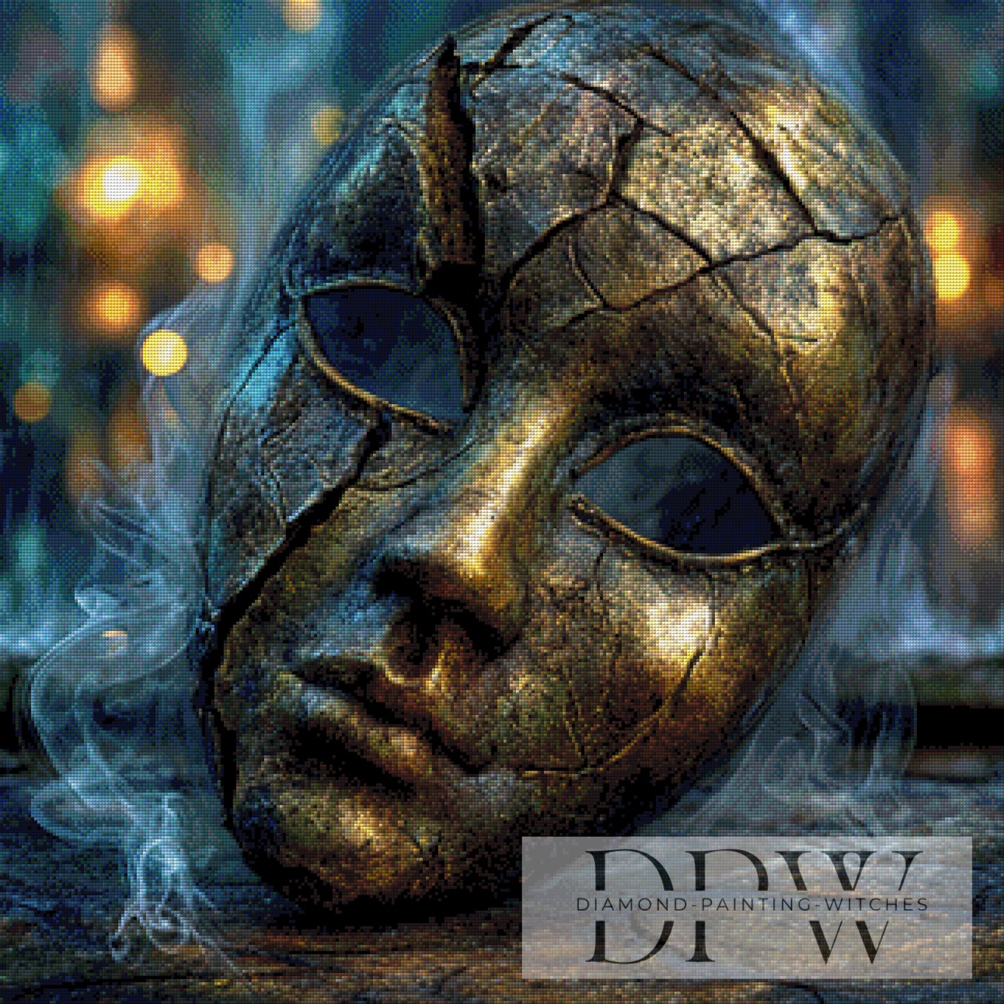 Die goldene Maske by Casalla Vendetta 80x80cm mit 190 Farben DPW-1051