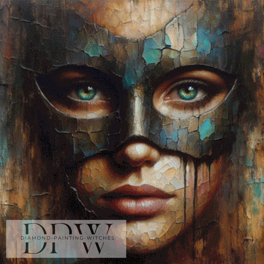 Behind green Eyes by Casalla Vendetta, 80x80cm mit 170 Farben DPW-1062