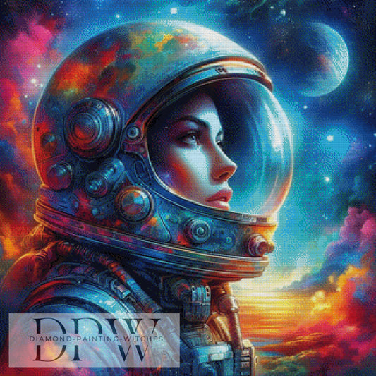 Astronautin by Casalla Vendetta, 80x80cm mit 300 Farben DPW-1065