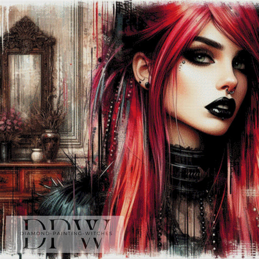 Abschtrakte Tussi by Casalla Vendetta, 90x90cm mit 210 Farben DPW-1082