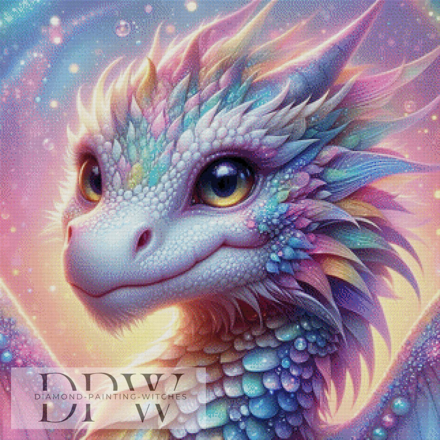 Glitter Dragon by Artifey, 80x80cm mit 260 Farben DPW-1090