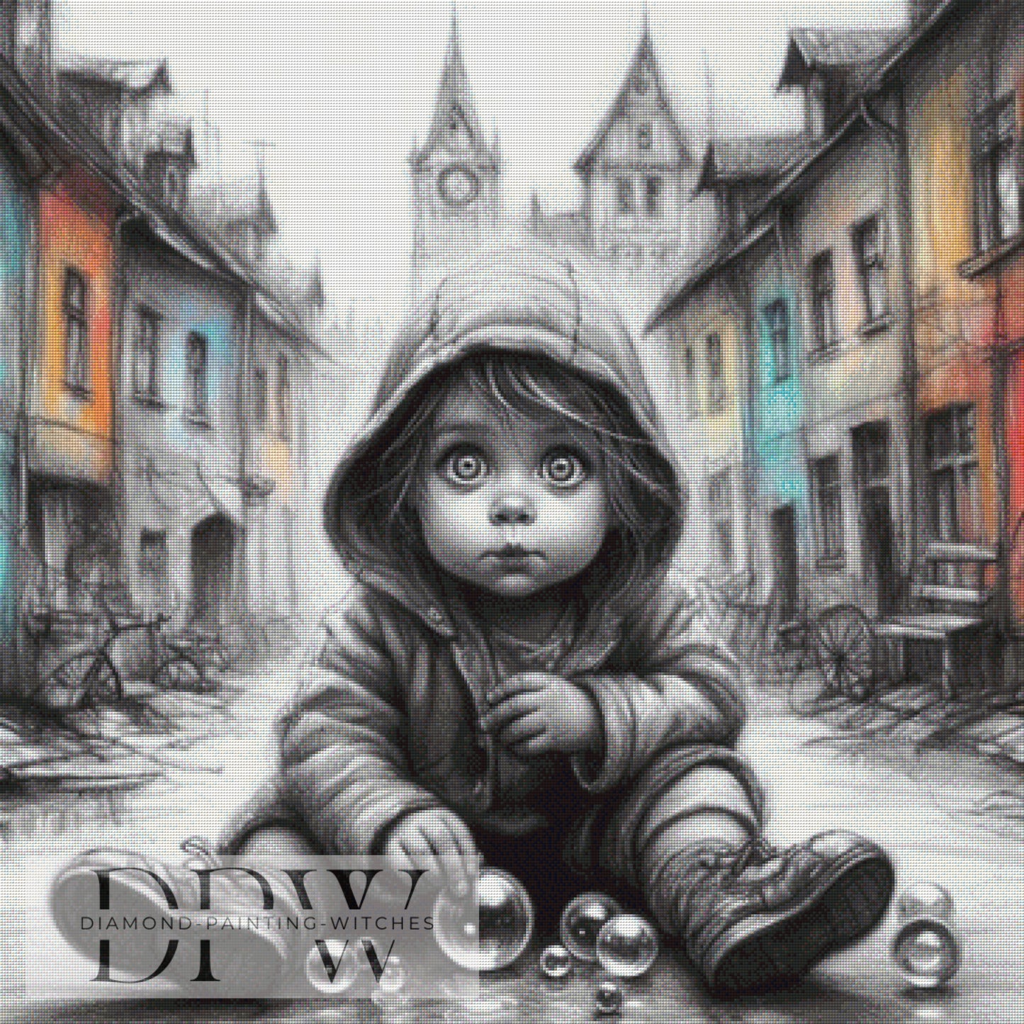 Ich will doch nur spielen...by CreatiVart, 90x90cm mit 140 Farben DPW-1112