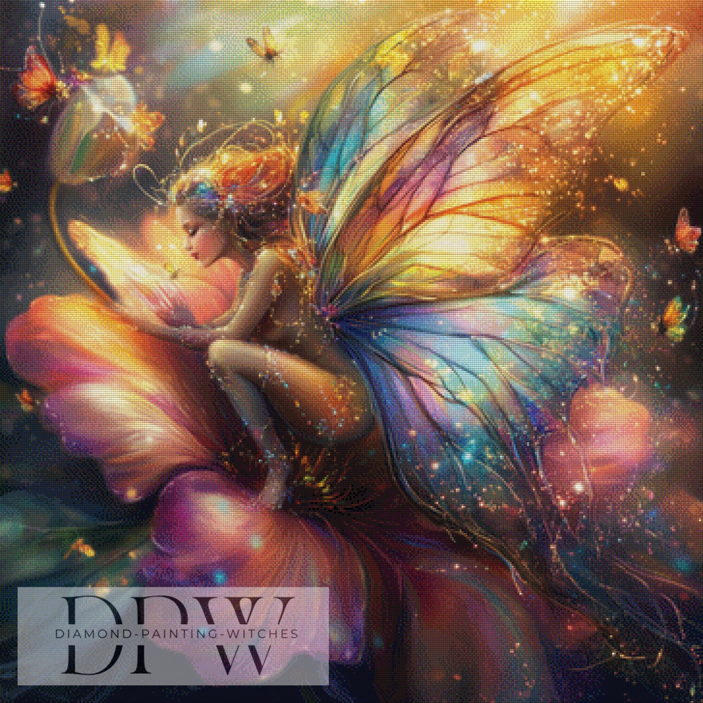 Blütenfee by Elly_A.I 90x90cm mit 325 Farben DPW-1132