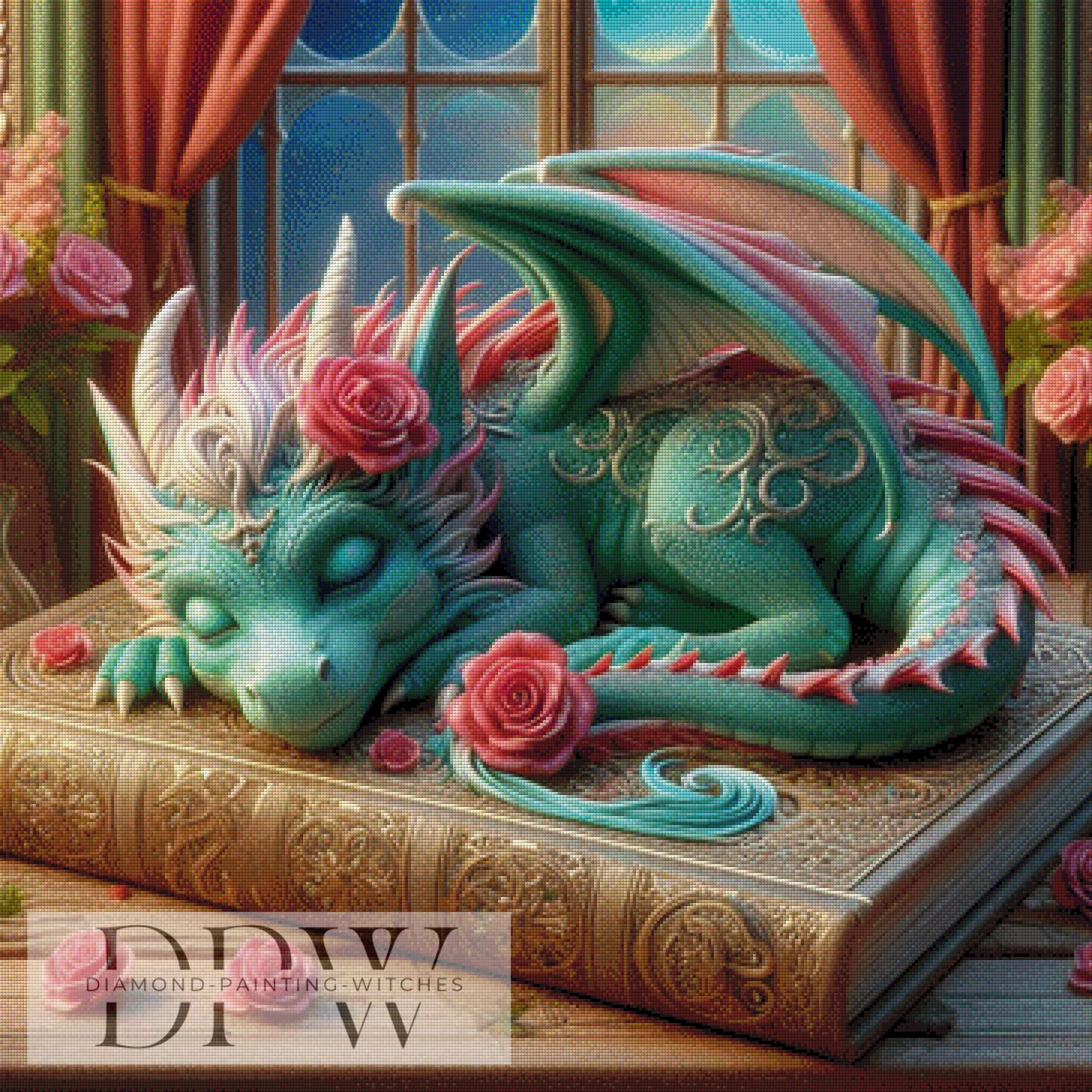 Sleeping Fauchi by Casalla Vendetta, 90x90cm mit 335 Farben DPW-1133