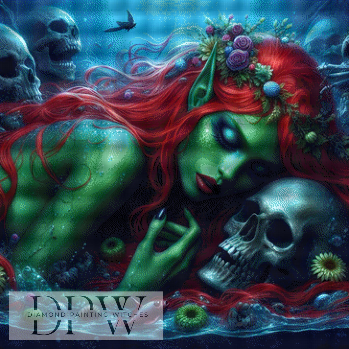 Meereselfe by Casalla Vendetta, 90x90cm mit 220 Farben DPW-1137