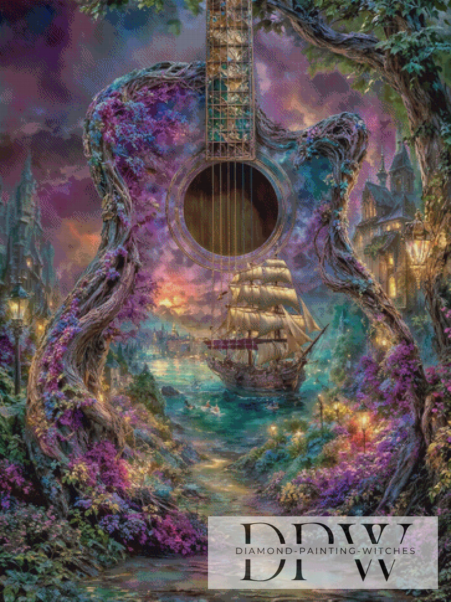 Sailors Guitar by Pixxel Pics 90x120cm mit 230 Farben DPW-1146