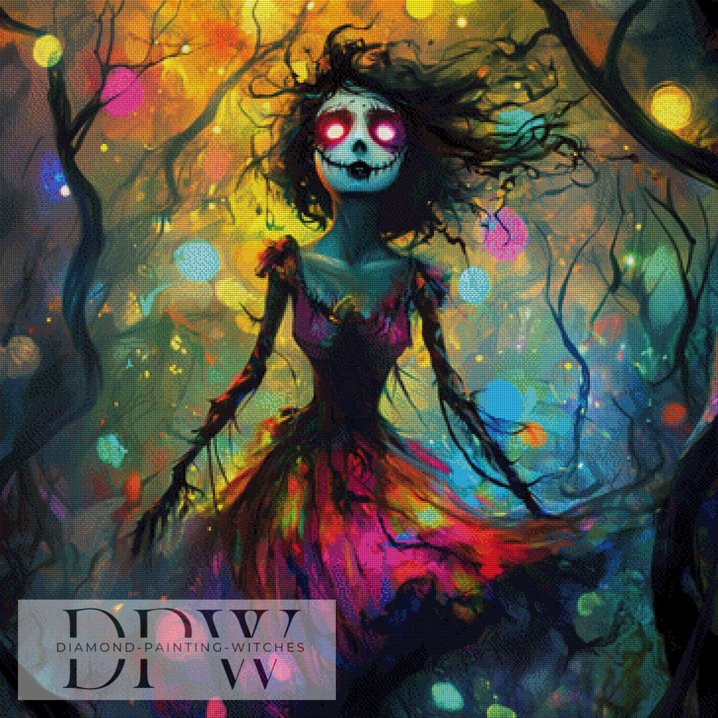 Waldgeist by Elly_A.I 90x90cm mit 330 Farben DPW-1177