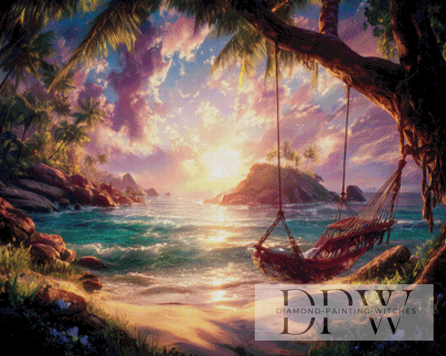 Wo die Sonne schlafen geht by ellufija 100x80cm mit 240 Farben DPW-117