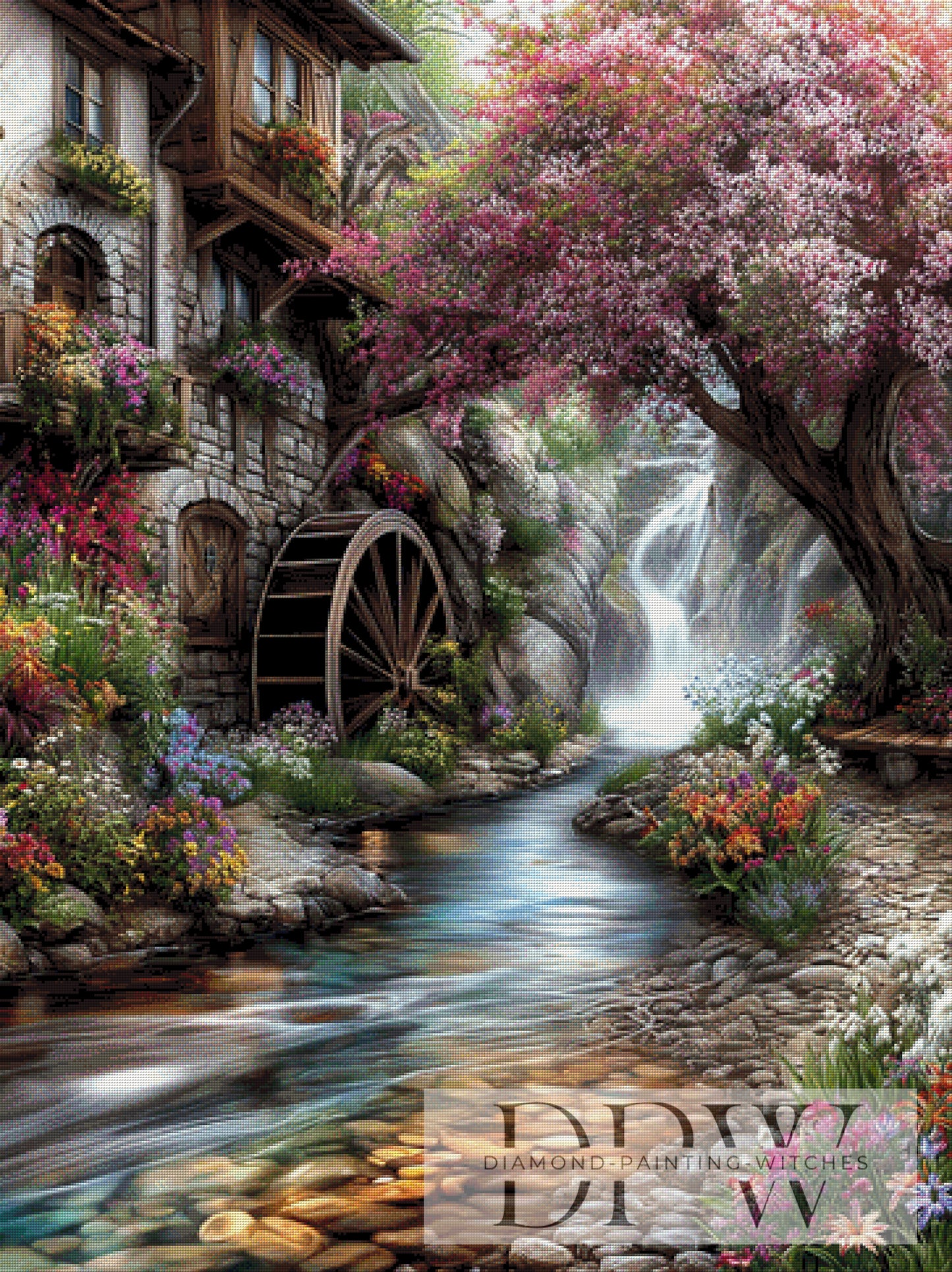 Flüsterbach by Elly_A.I 90x120cm mit 330 Farben DPW-1182