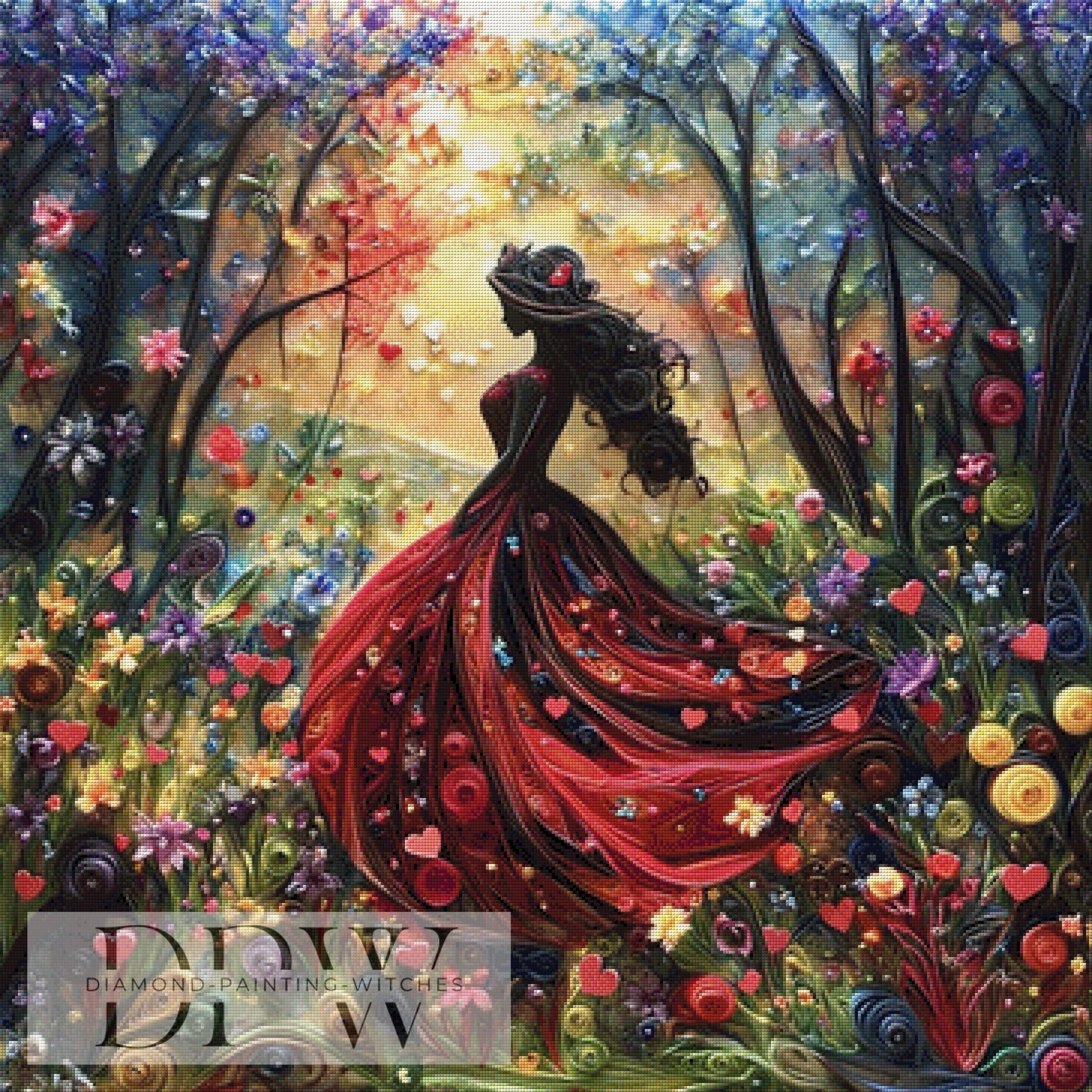 Blumen Konfetti by Elly_A.I 90x90cm mit 345 Farben DPW-1194
