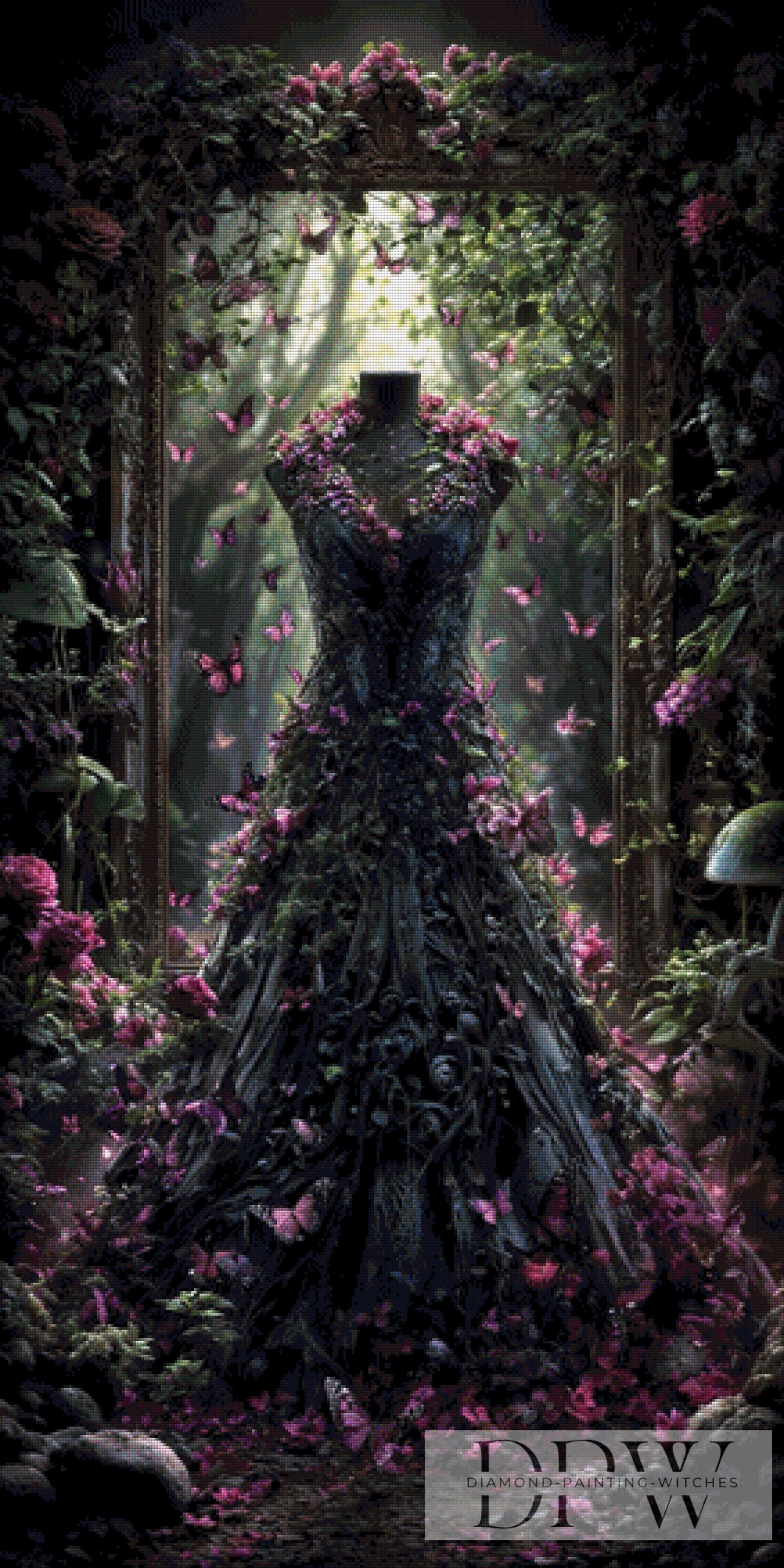 Living Gothic Dress by Pixxel Pics 70x130cm mit 160 Farben DPW-1203