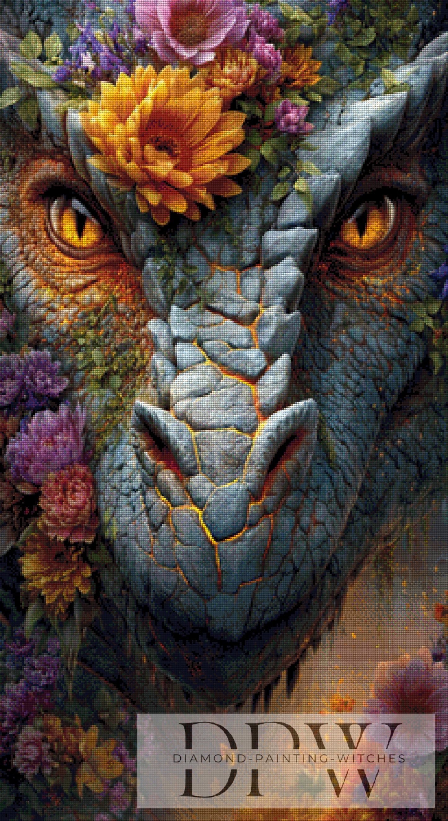 Yellow Eye by Elly_A.I 60x110cm mit 240 Farben DPW-1214
