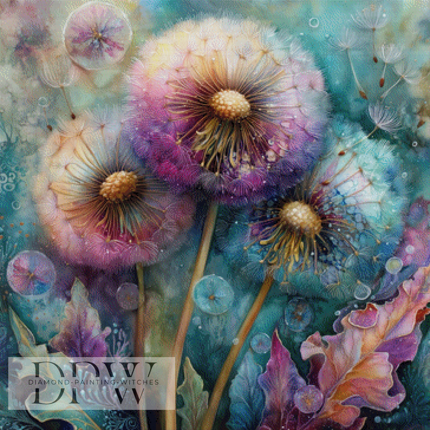 Pusteblume by Lexxa, 90x90cm mit 290 Farben DPW-1242
