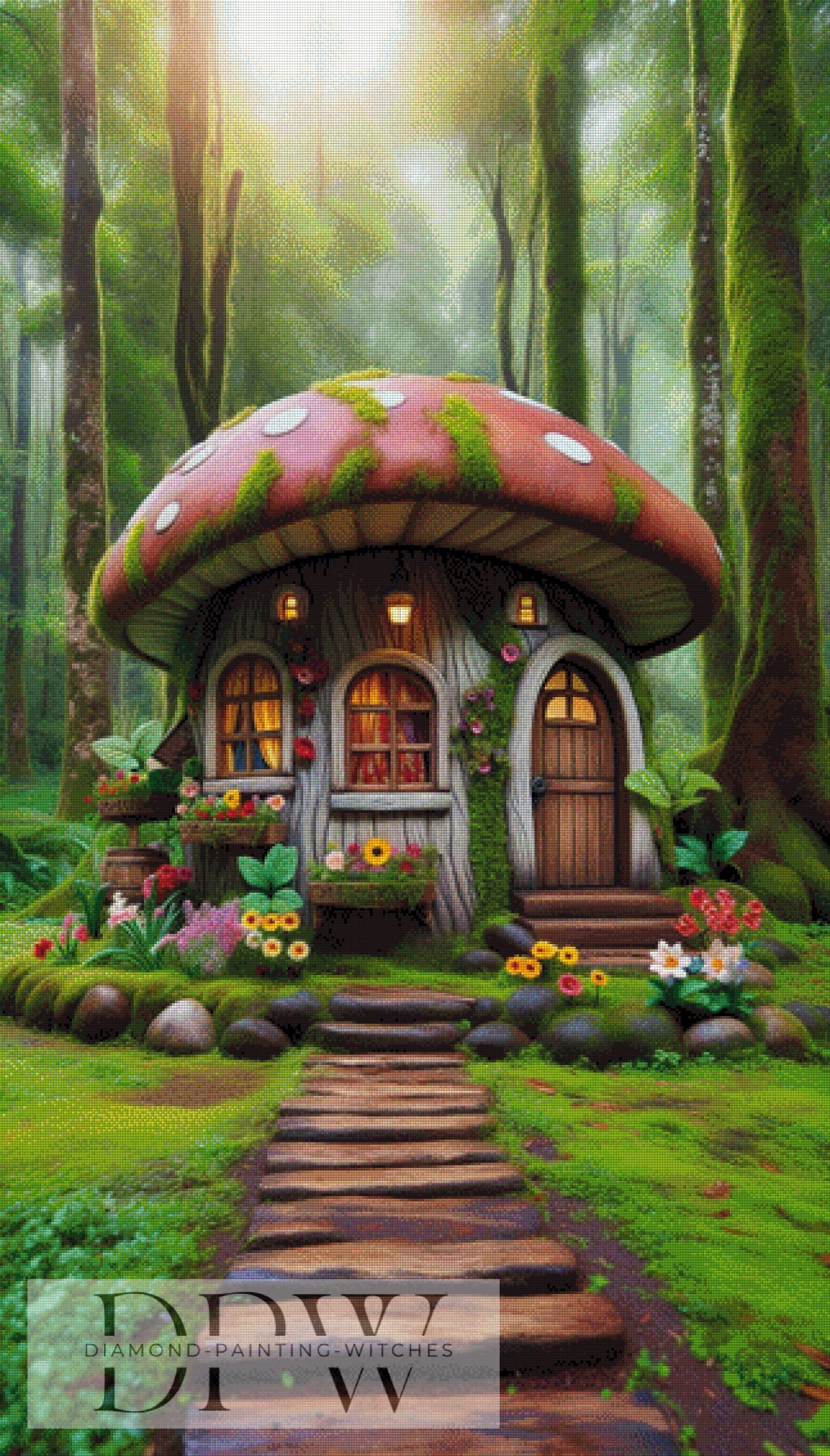 Tiny Mushroom by DIYnamite, 80x140cm mit 260 Farben DPW-1253