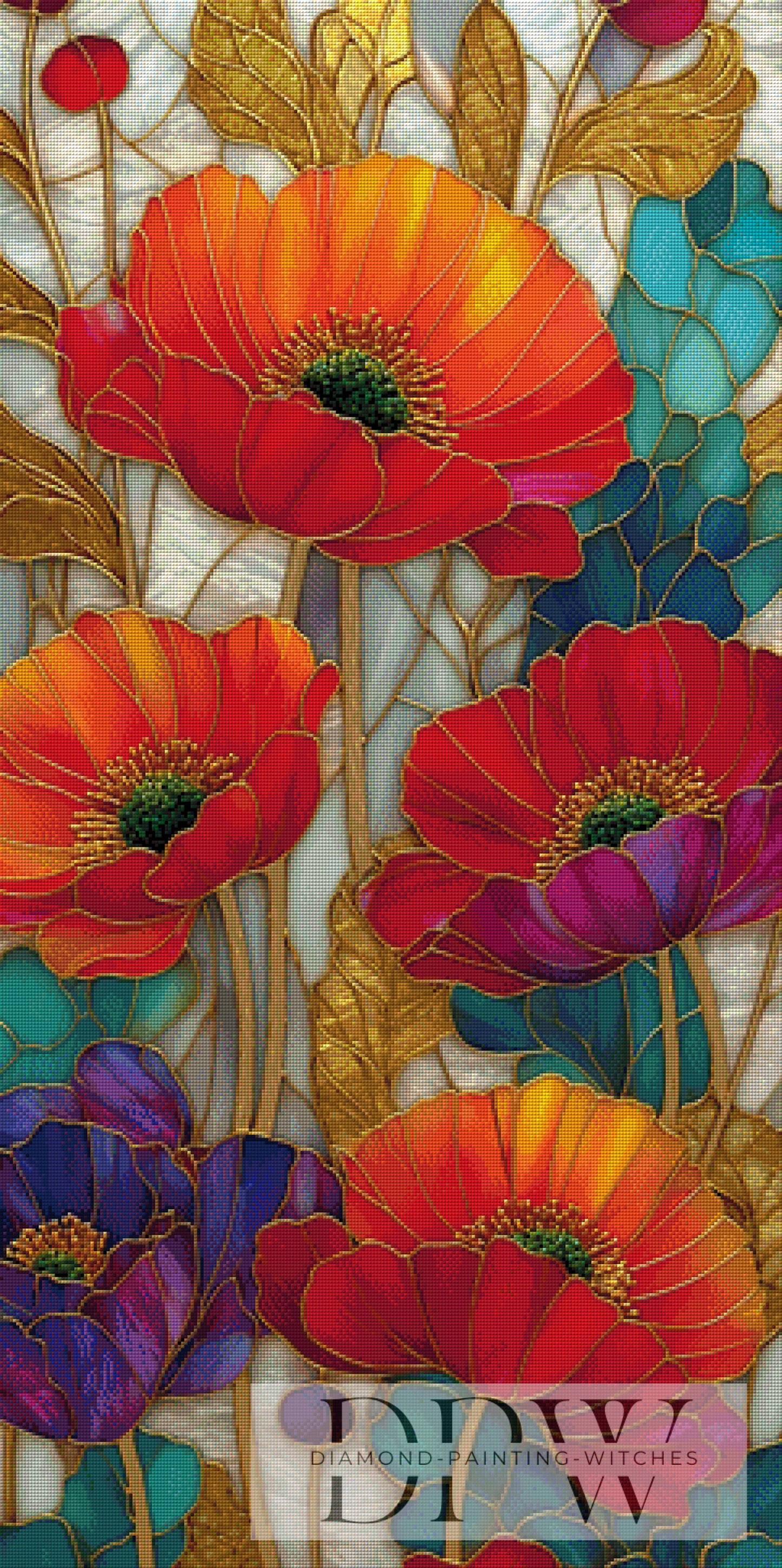 Glasmohn by theA.art 60x120cm mit 270 Farben DPW-1258
