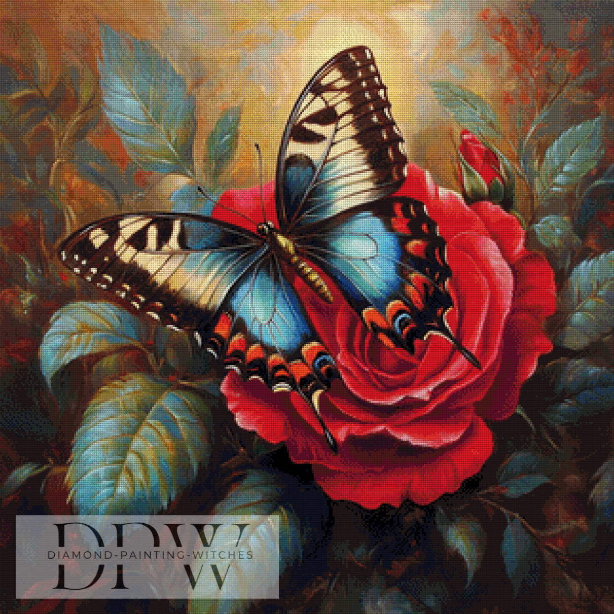 Blumenpause by Moonlight, 80x80cm mit 240 Farben DPW-1283