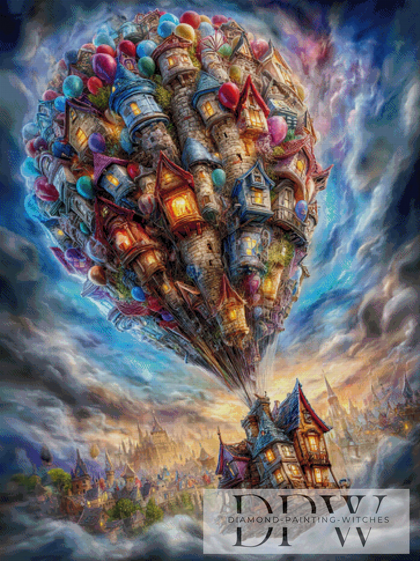 Hexenballon by CreatiVart 90x120cm mit 350 Farben DPW-1284