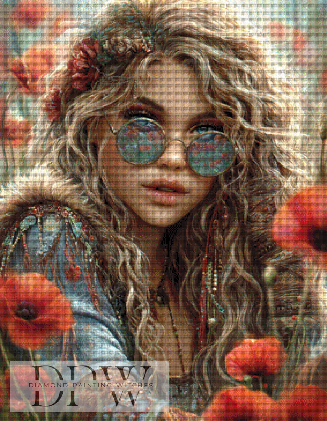 Poppies Power by Artifey, 80x110cm mit 250 Farben DPW-1290
