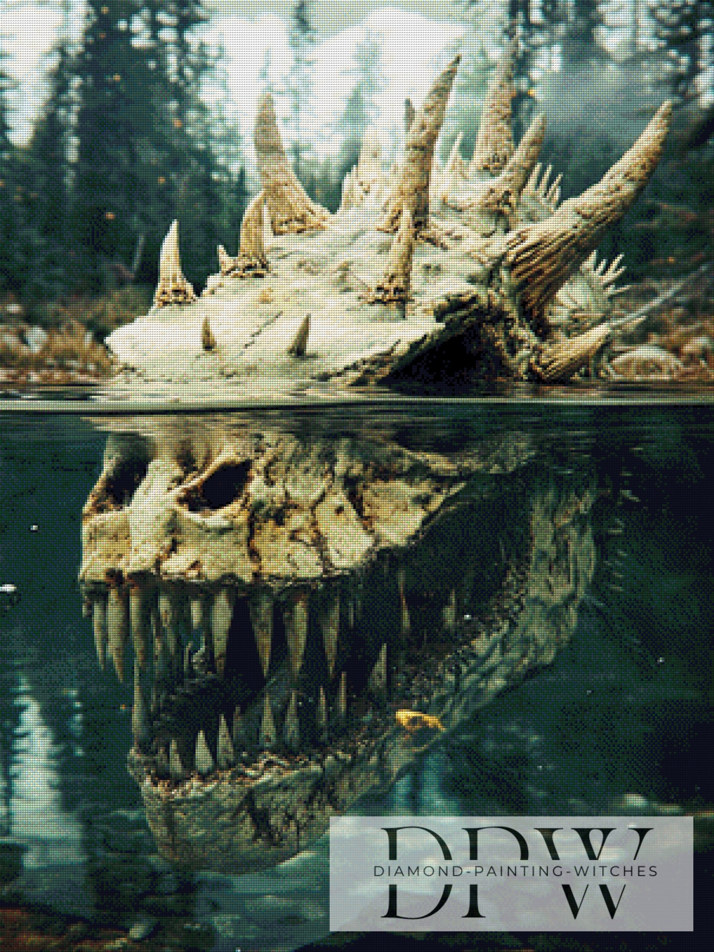 Sunken Dragonskull by Pixxel Pics 75x100cm mit 165 Farben DPW-1324
