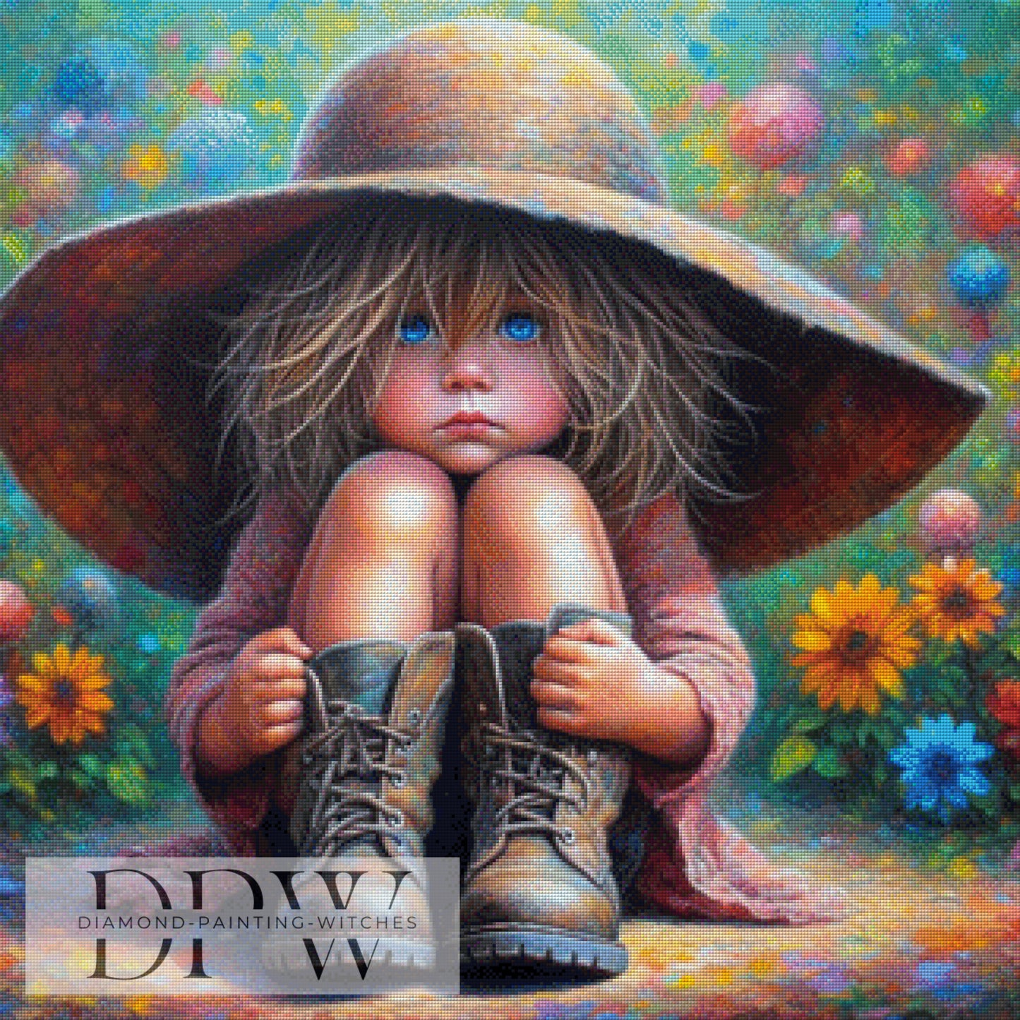 Behütet by CreatiVart 80x80cm mit 350 Farben DPW-1354