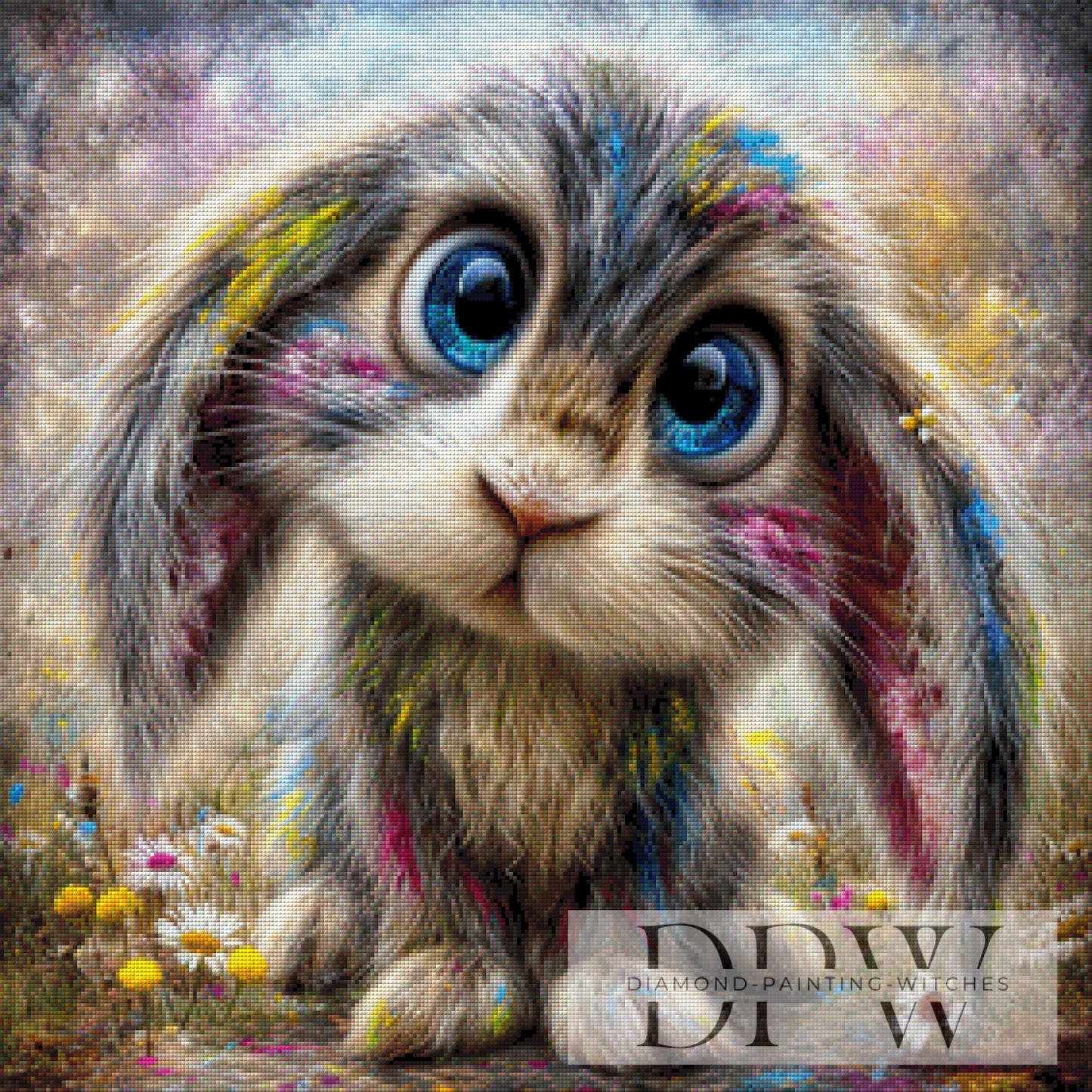 Colored Fluffy by CreatiVart 70x70cm mit 250 Farben DPW-1409