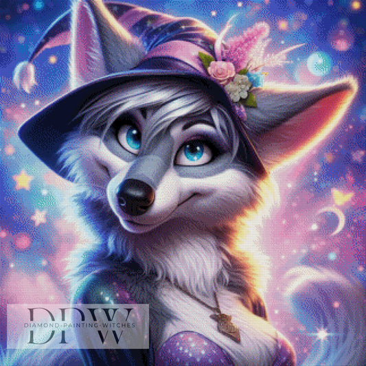 Witches Wolf by CreatiVart, 80x80cm mit 200 Farben DPW-1475