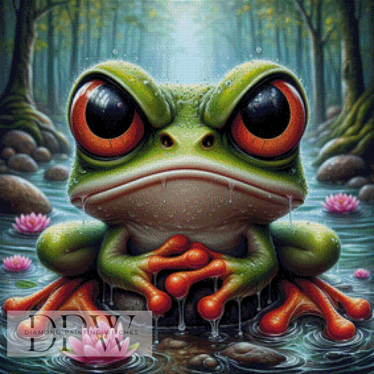 Angry Frog by Casalla Vendetta, 70x70cm mit 280 Farben DPW-1486