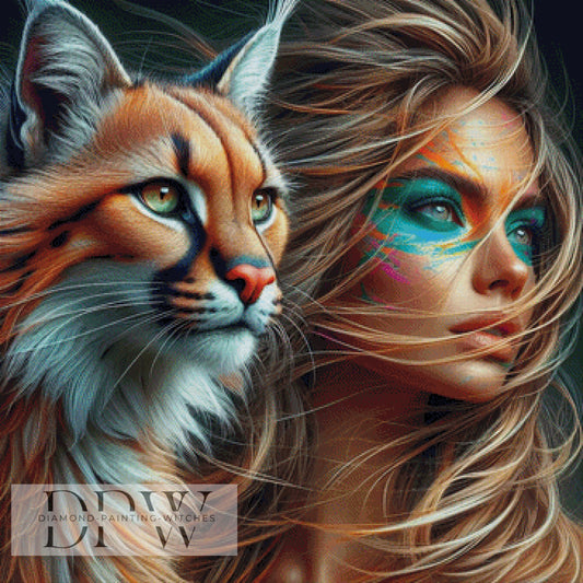 Wild and Beauty by Casalla Vendetta, 90x90cm mit 250 Farben DPW-1487