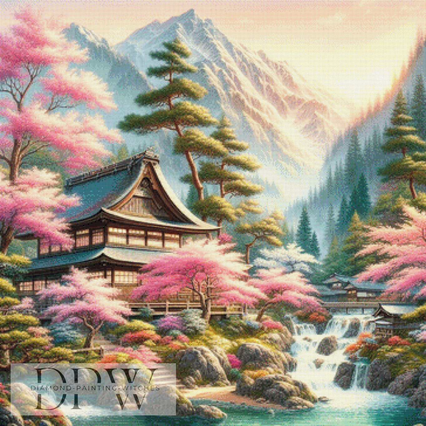 Zen Garten by Morrigan 90x90cm mit 260 Farben DPW-1508