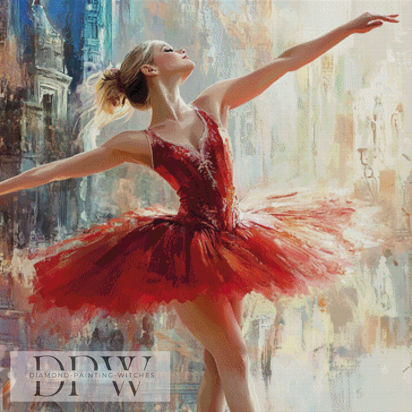 Tanze dein Leben by Elly_A.I, 90x90cm mit 215 Farben DPW-1538