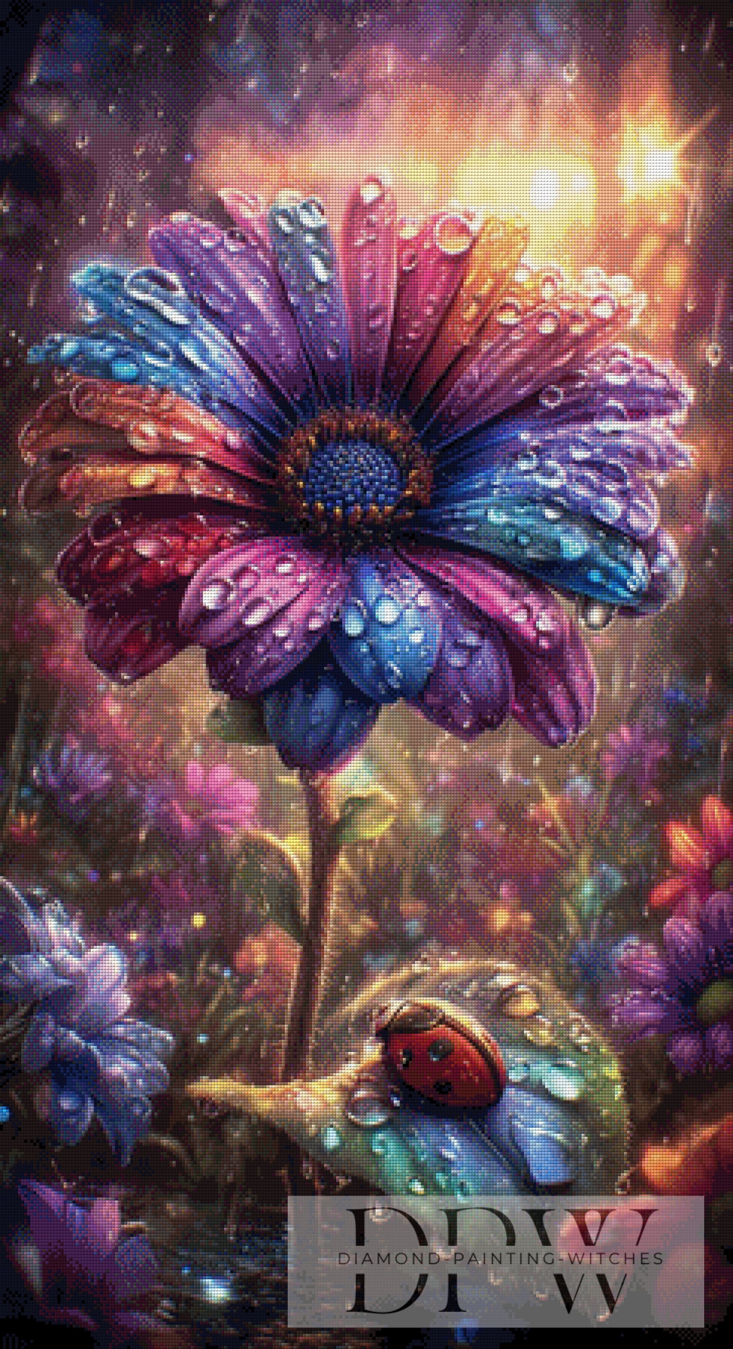 Zauberblümchen by ellufija 60x110cm mit 320 Farben DPW-1585