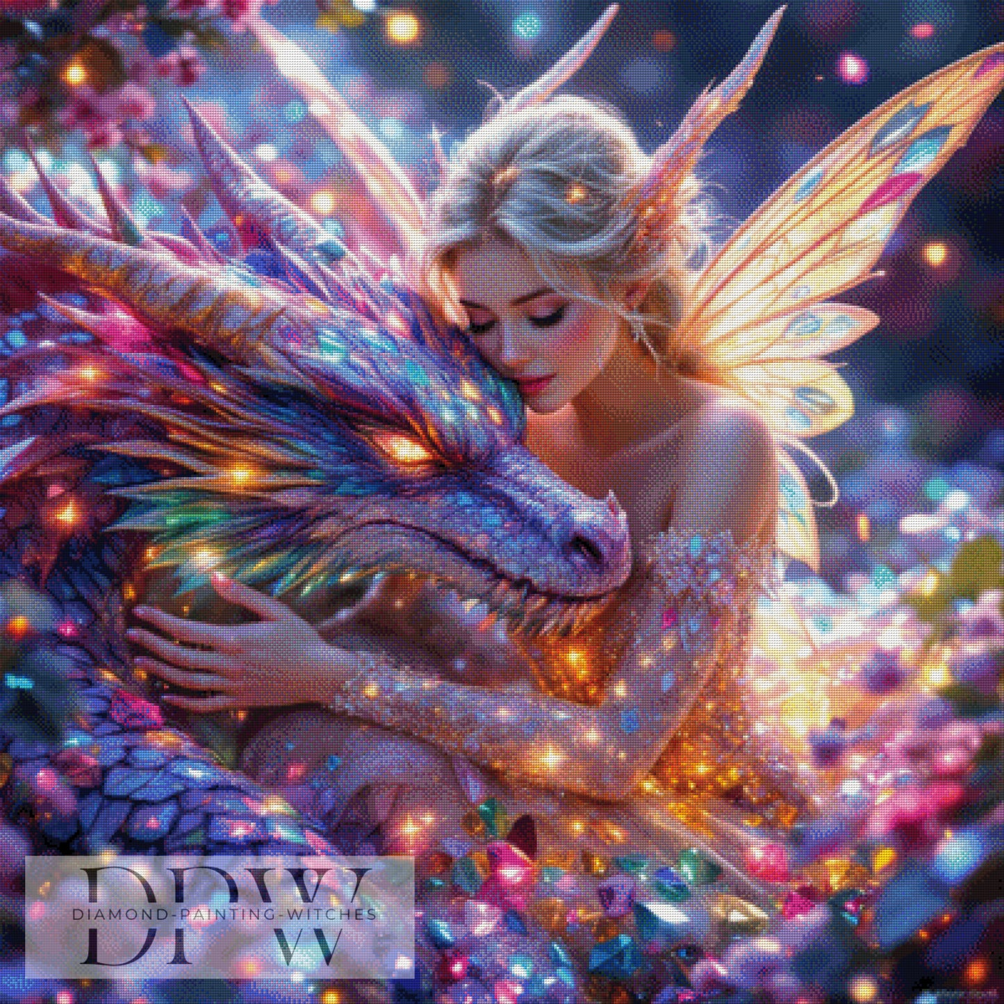 Gentle Dragon by QN 100x100cm mit 360 Farben DPW-1597