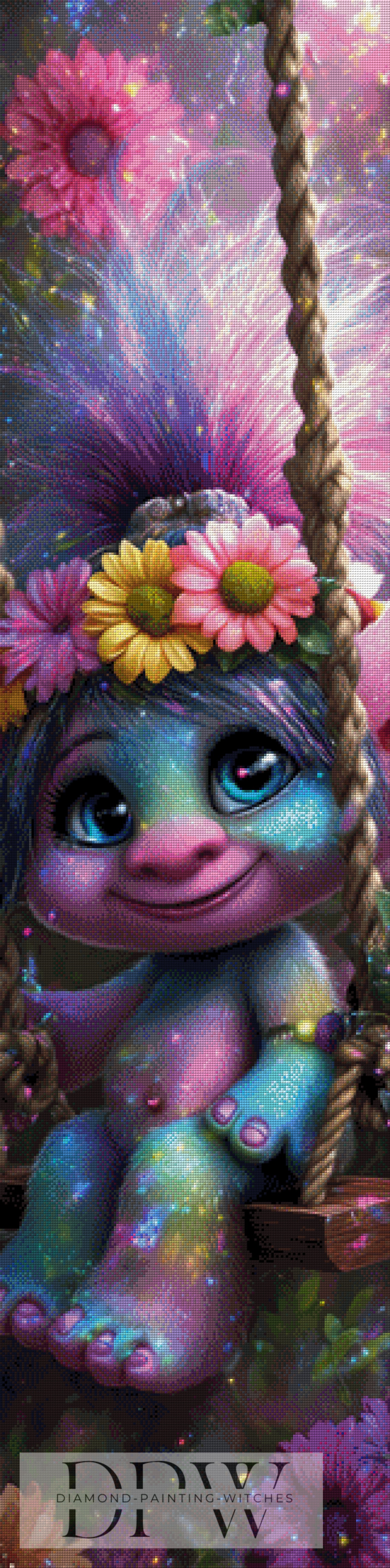 Trollschaukel by Elly_A.I, 40x160cm mit 340 Farben DPW-1601