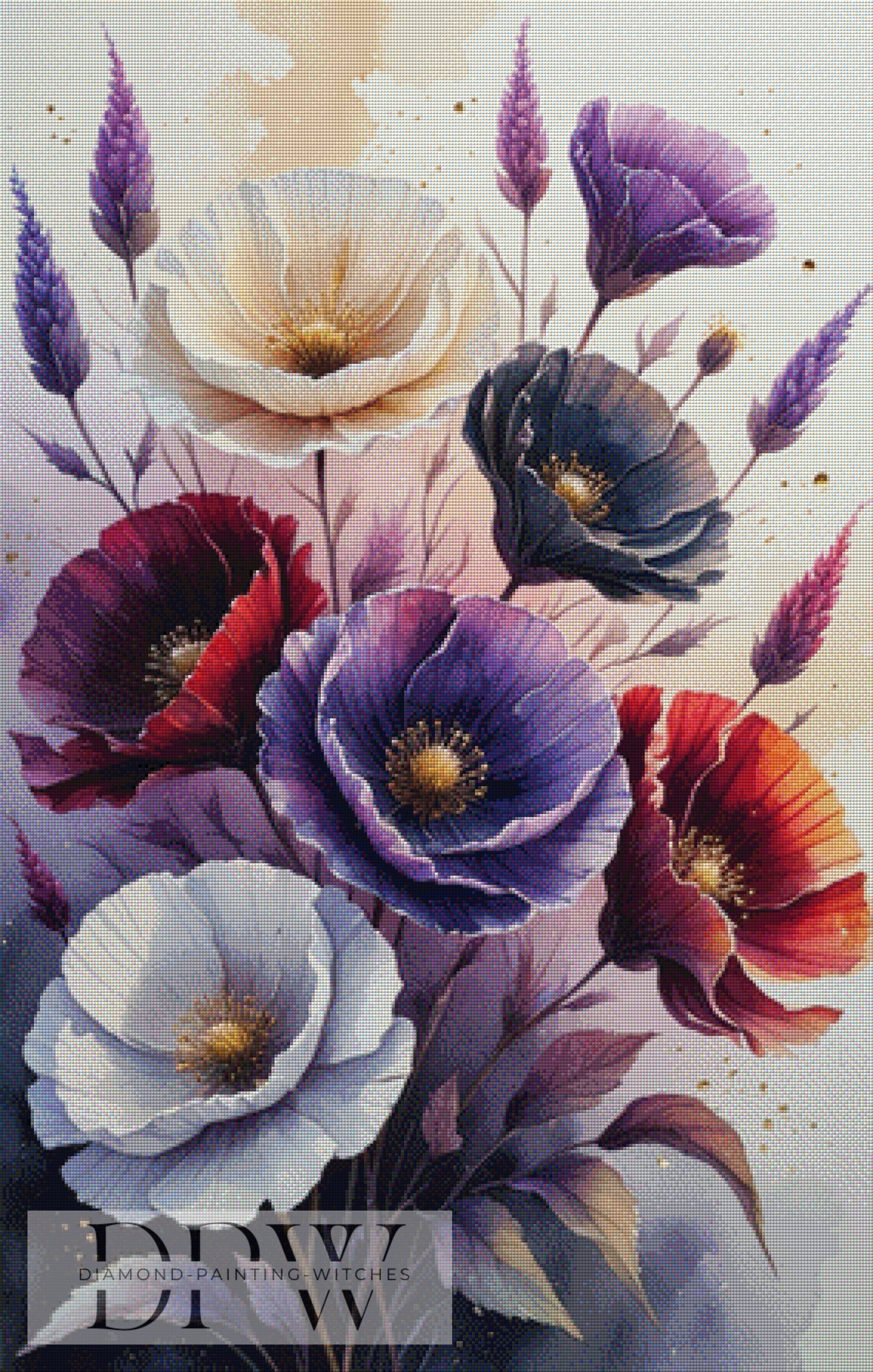 Blömsche by CreatiVart, 70x110cm mit 210 Farben DPW-1624