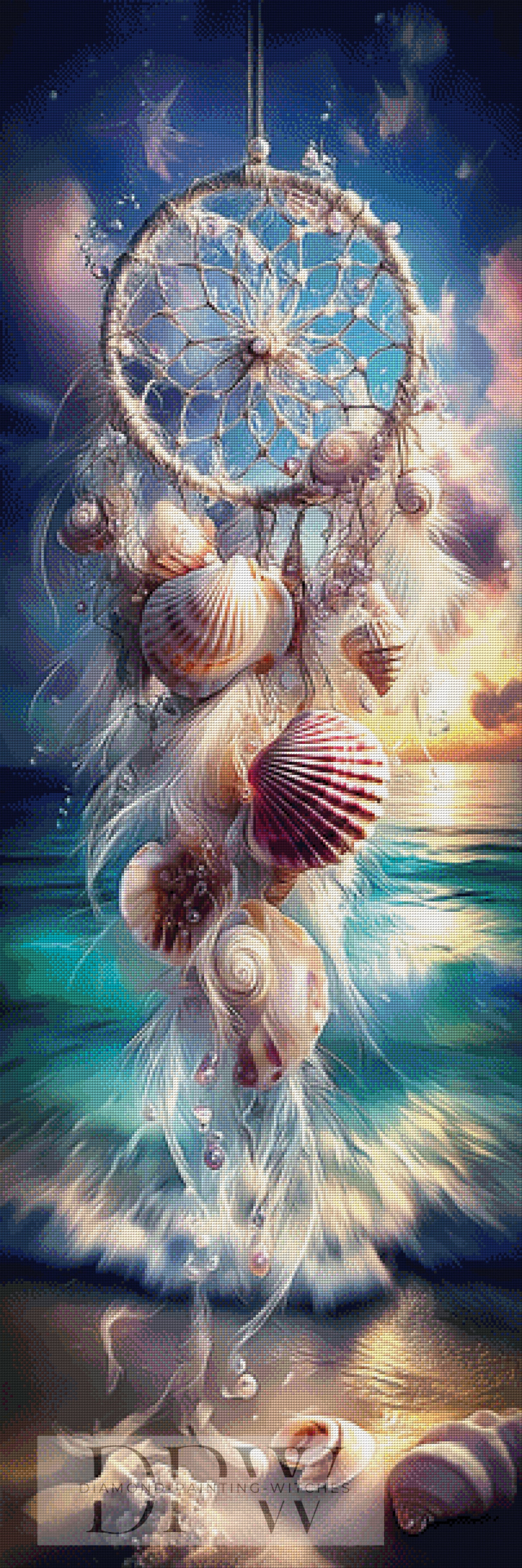 Traumfänger mit Muscheln by ellufija 50x150cm mit 260 Farben DPW-1631