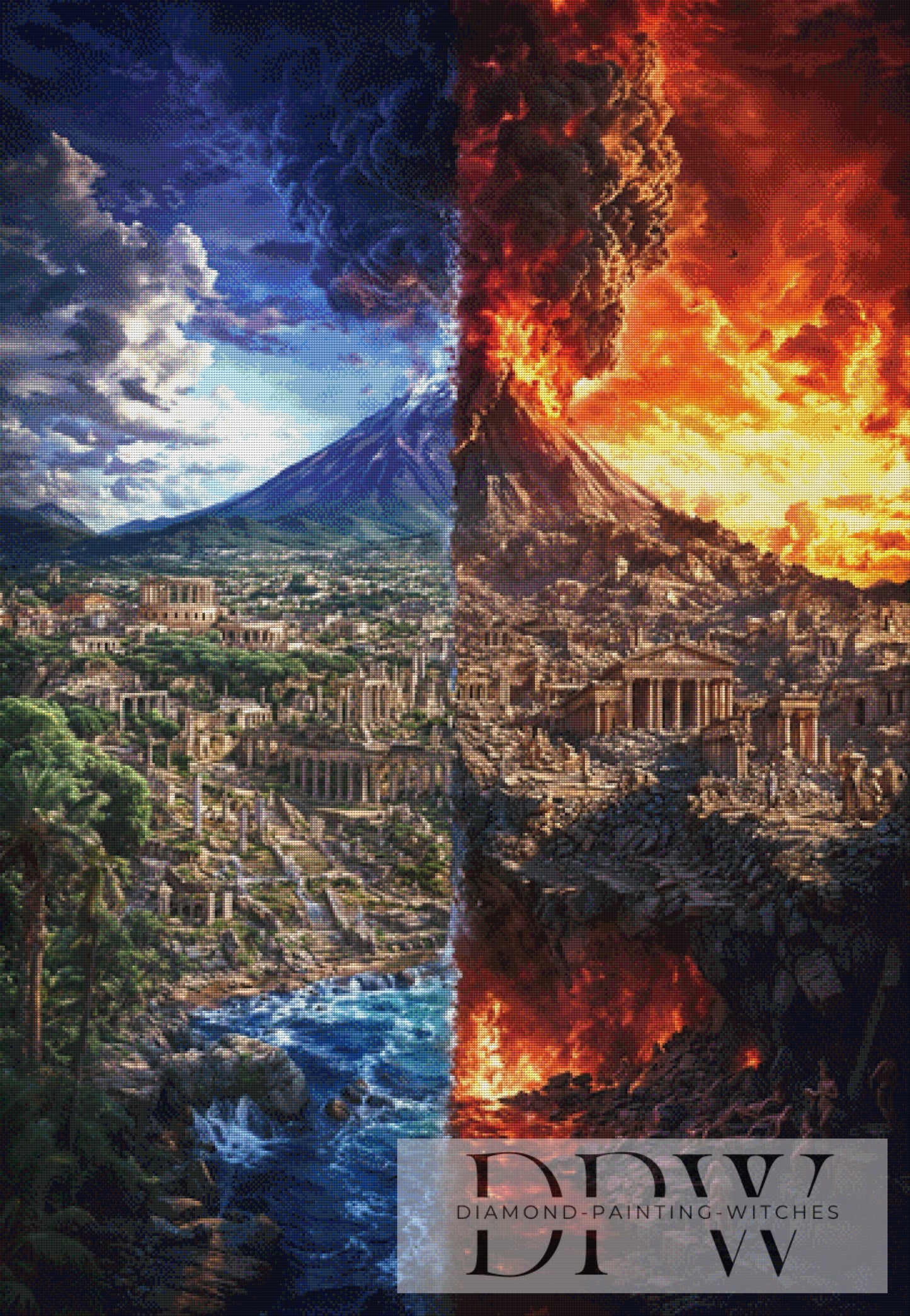 Pompeji by Pixxel Pics 90x130cm mit 270 Farben DPW-1650