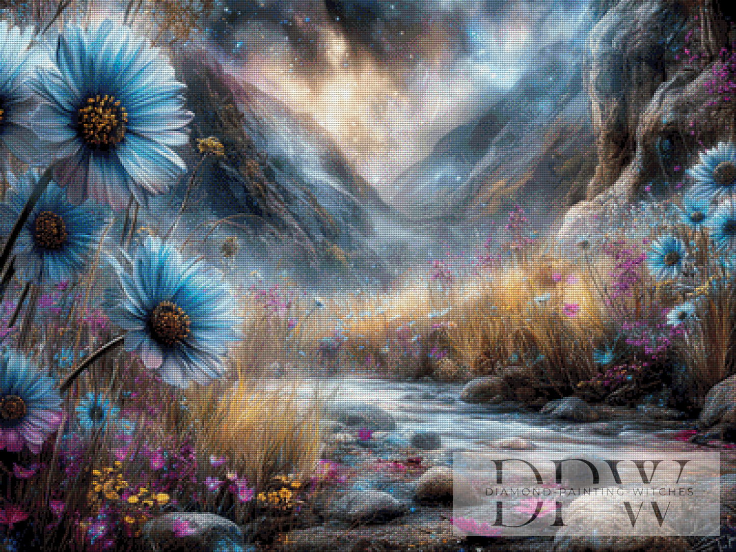 Wildblütenparadies by Elly_A.I 100x75cm mit 250 Farben DPW-1656