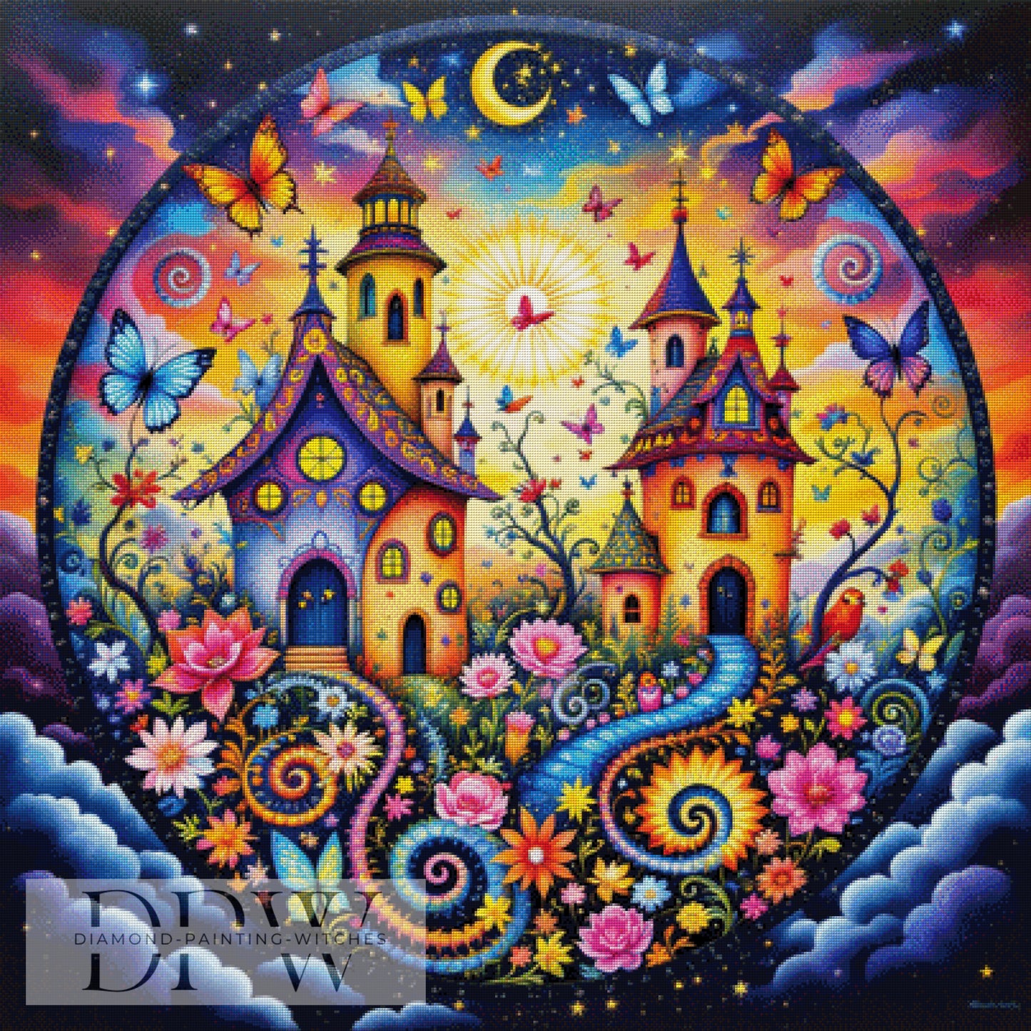 Wolkenwelt by QN 100x100cm mit 400 Farben DPW-1664