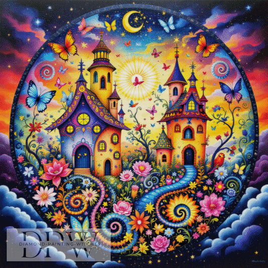 Wolkenwelt by QN 100x100cm mit 400 Farben DPW-1664