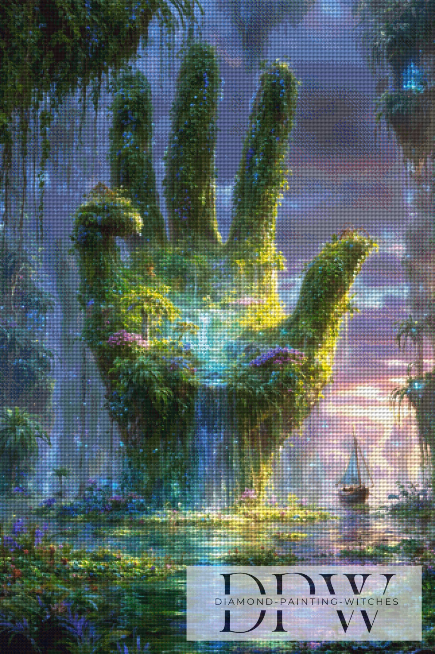 Tropical Hand by Pixxel Pics 80x120cm mit 270 Farben DPW-1780