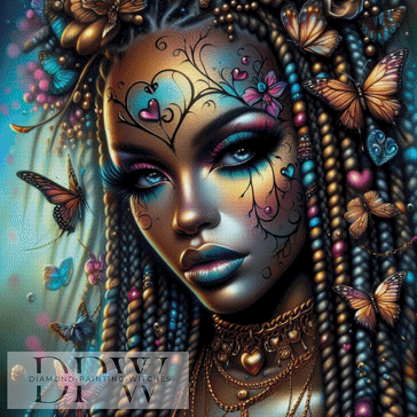 Golden Beauty by Casalla Vendetta, 90x90cm mit 260 Farben DPW-1798