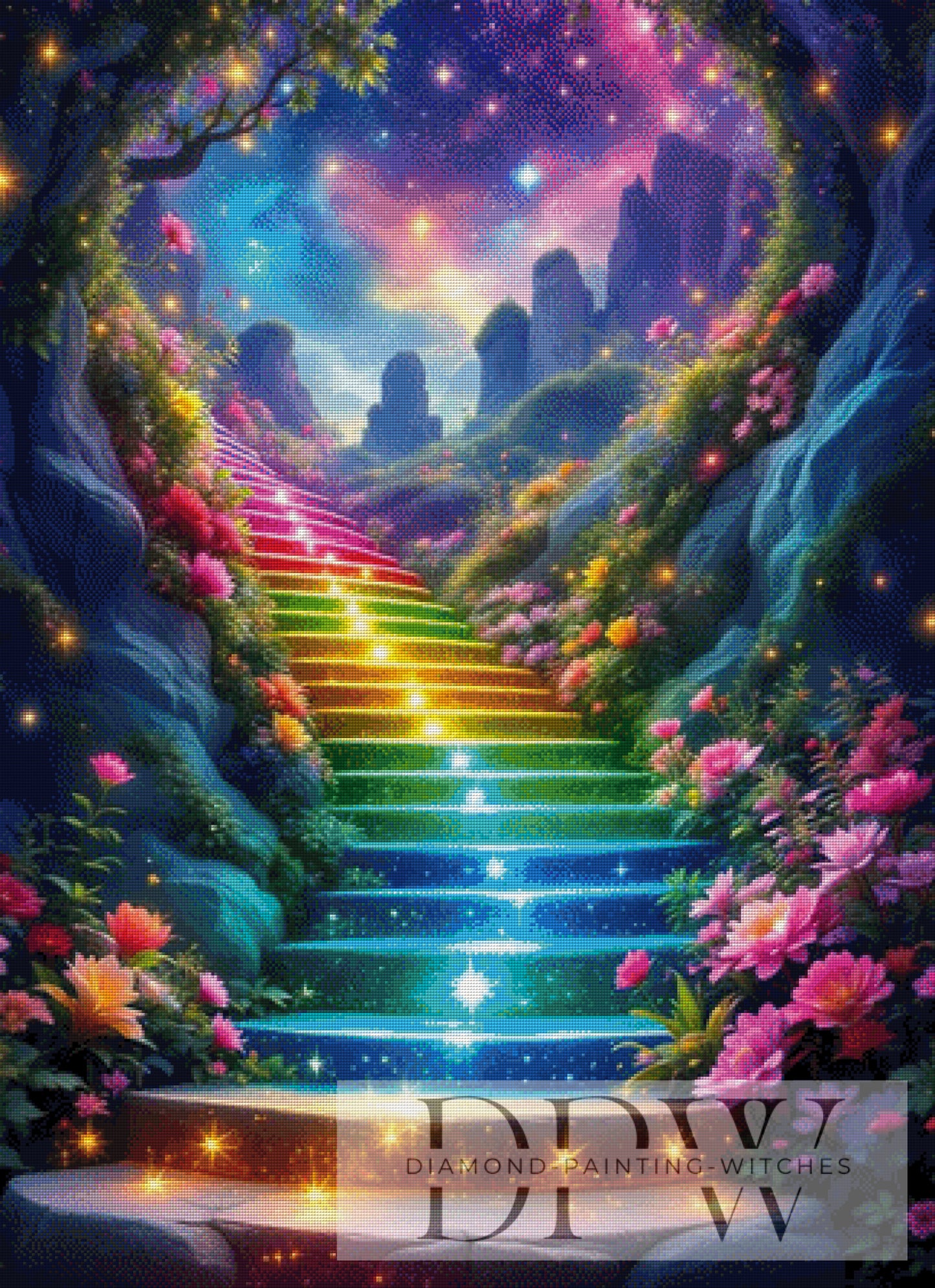 Regenbogentreppe by QN 80x110cm mit 420 Farben DPW-1824