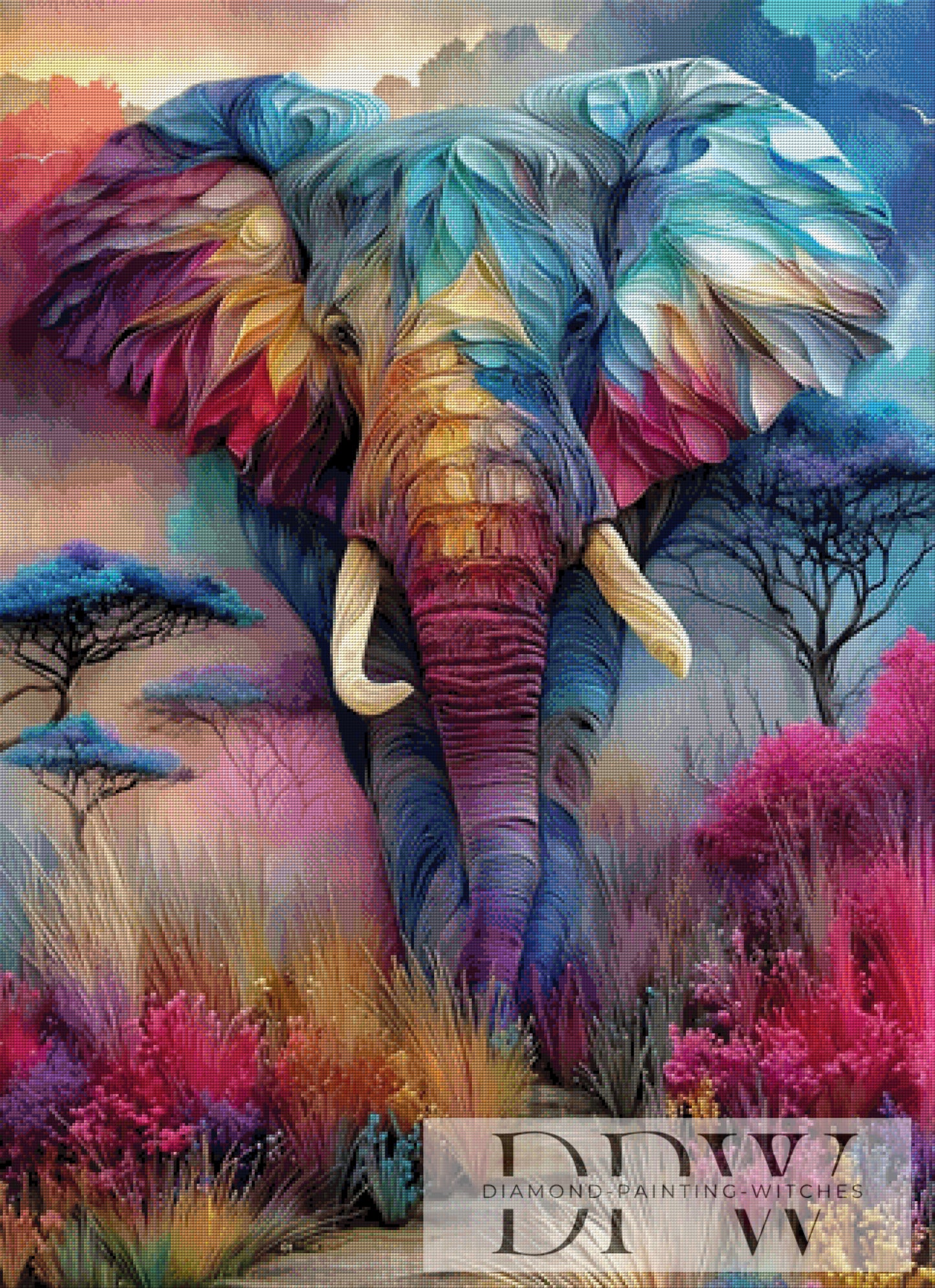 Vie africaine colorée by QN 80x110cm mit 330 Farben DPW-1856